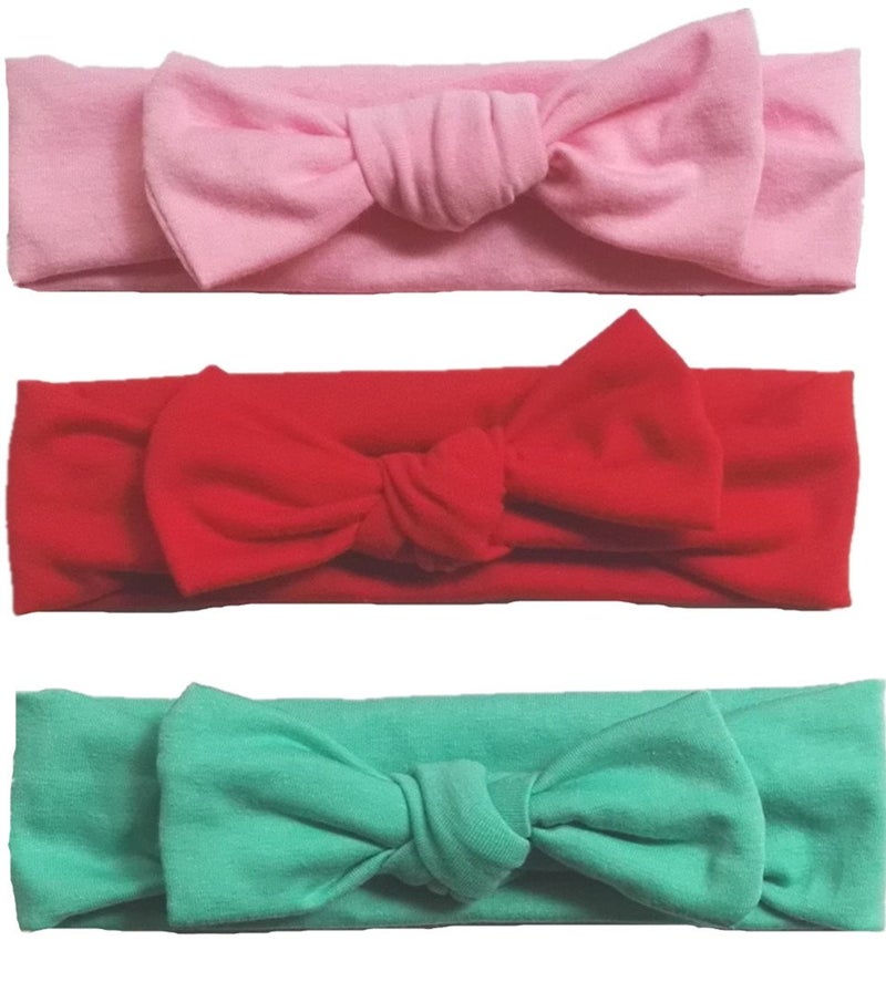 Toptim Baby Headbands Cotton Knotted, Girl's Rabbit Ear Hairbands for Newborn,Toddler 8-Pack (Multicoloured, one size) - Image 3